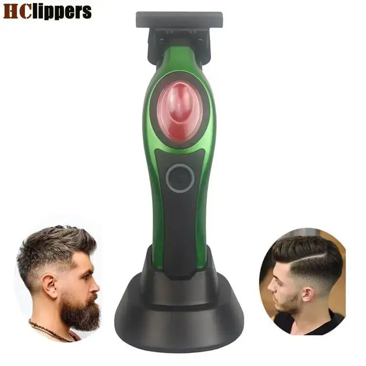2025 New High-Quality Professional Barber Trimmer Stainless Steel Blade with Charging Base Cordless Powerful Motor Multi-Gear Quiet