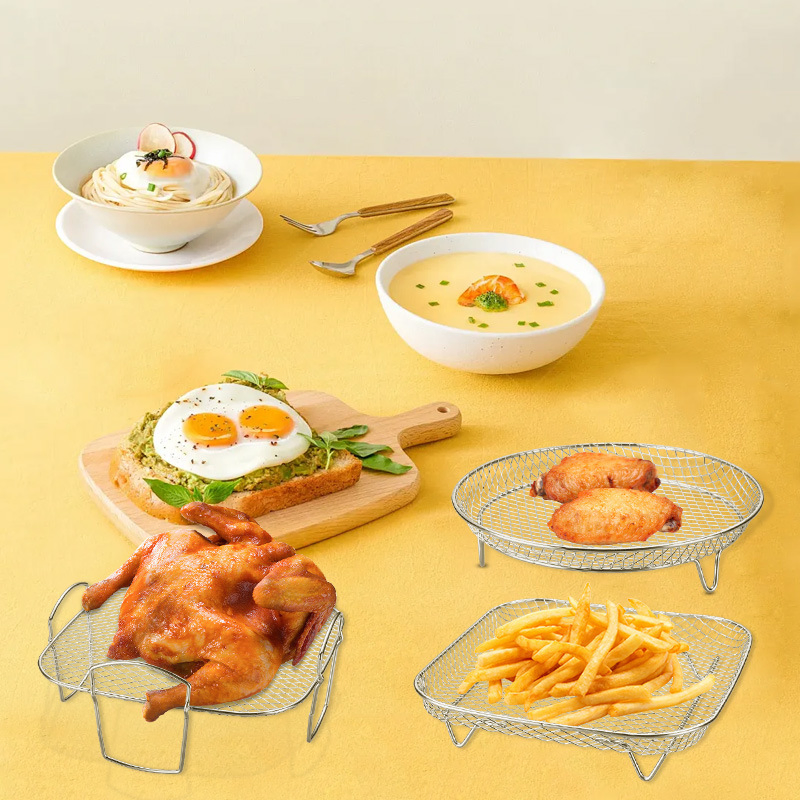Stainless Steel Air Fryer Basket and Tray for Grilling Oven Air Fryer Mesh Strainer