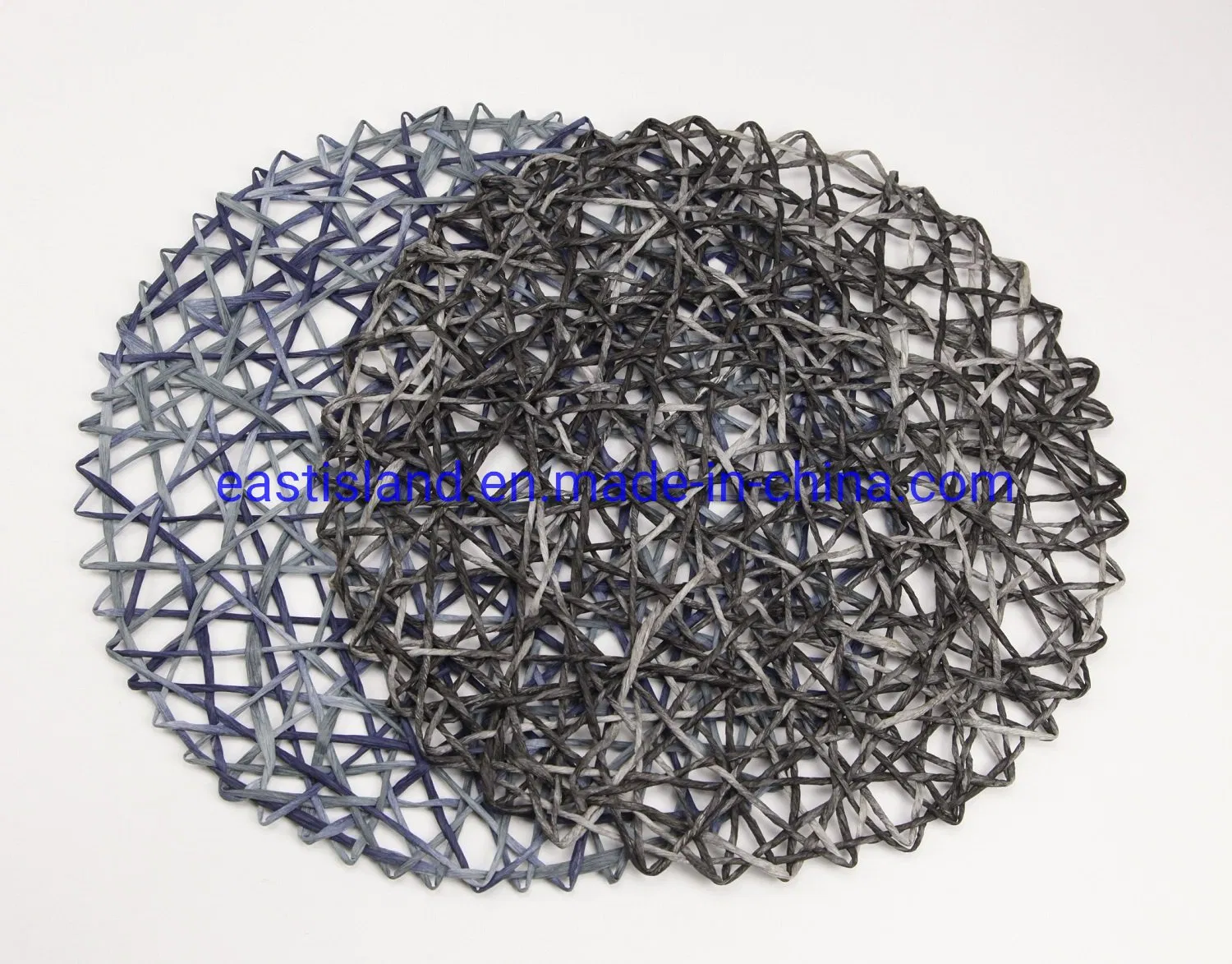 Handmade Nest Round FSC Paper Rope Straw Double Color Mixed Tableware Placemats