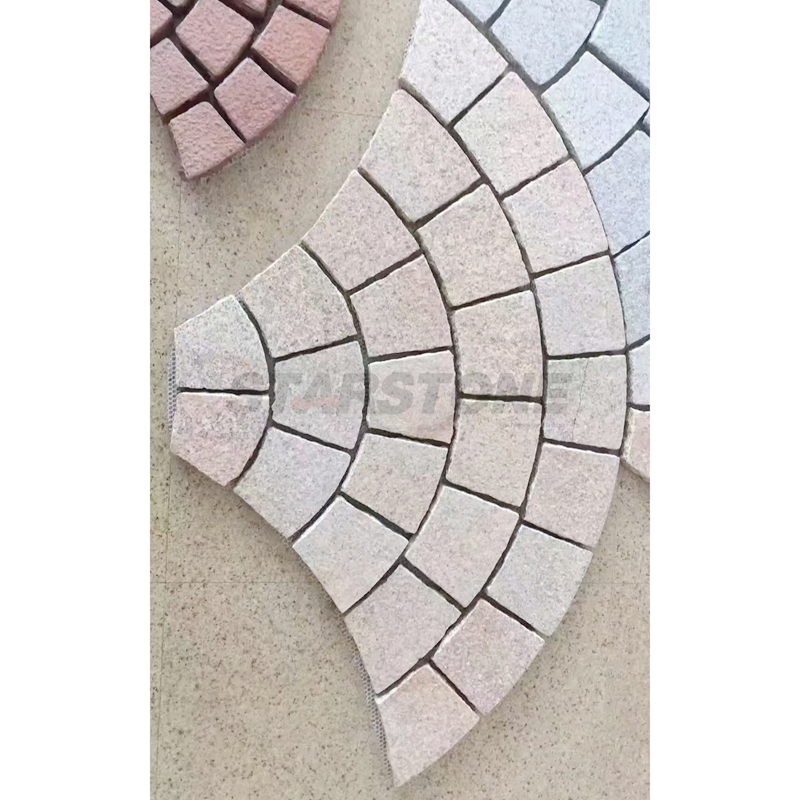 Starstone Granite Cube Stone Natural Stone Paver on Mesh Curbstone