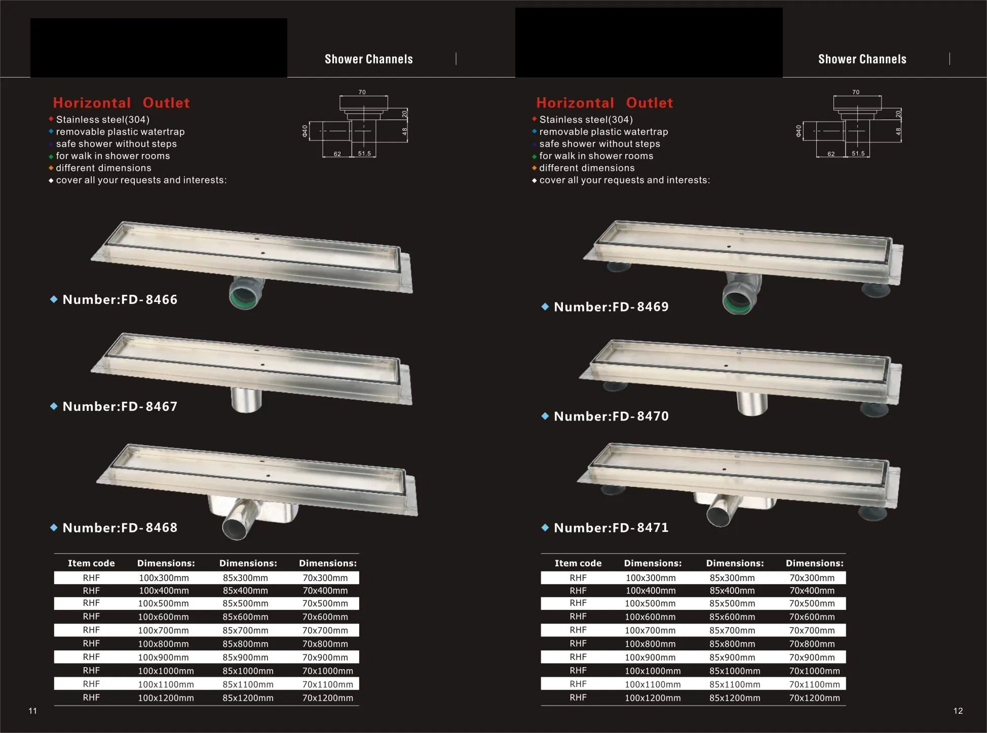 Quality Side Outlet Drain: CE Certified Linear Drain for Showers