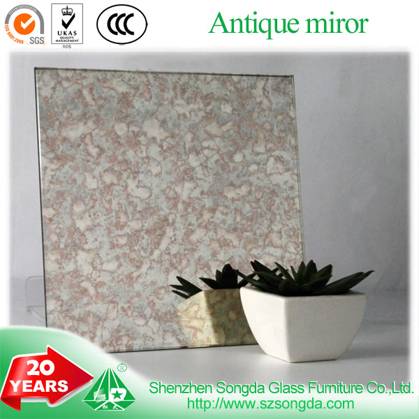 5-6mm Rectangle Shape Home Decorative Design Antique Mirror