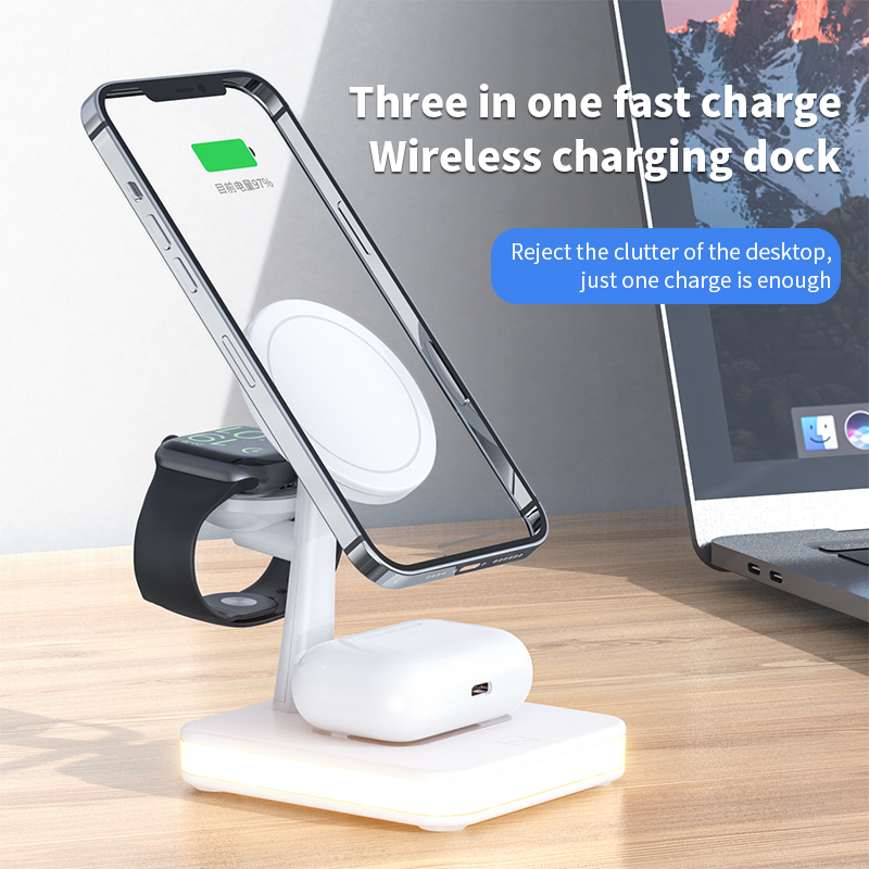 4 in 1 Magnetic 15W Wireless Charger Station for iPhone 12/13/14