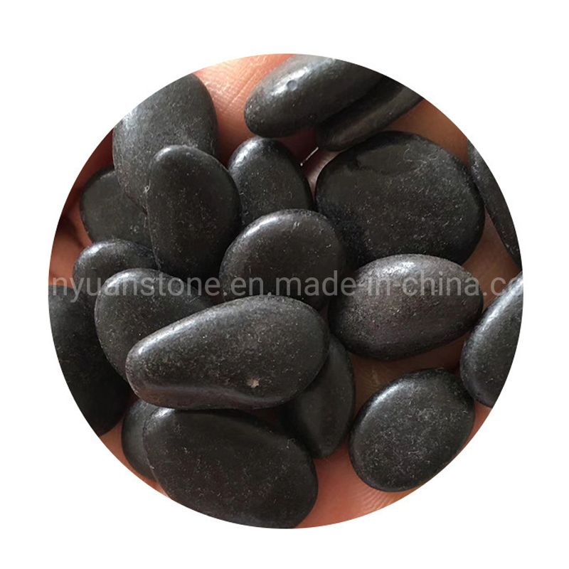 Cheap Price A Grade Black Color Driveway Pebble Stones
