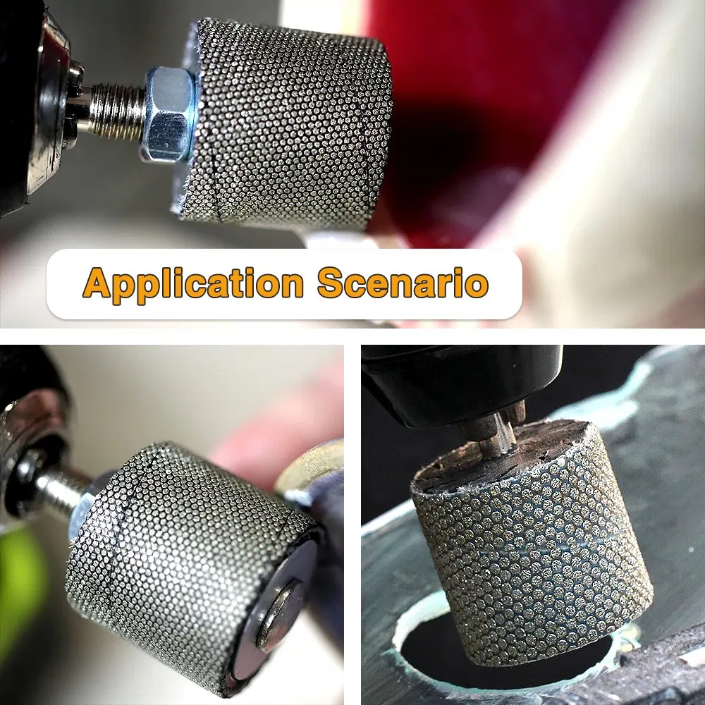 Diamond Spiral Bands Diamond Abrasive Sand Paper Rubber Drum CBN Spiral Bands for Grinding Granite Marble Glass Polishing