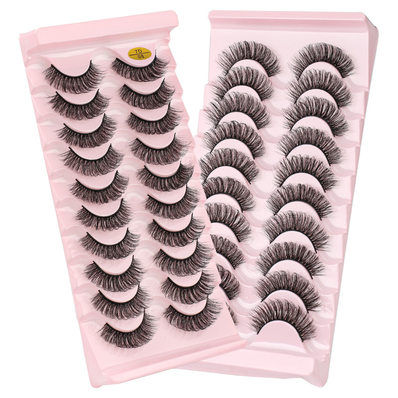 Wholesale False Lashes Handmade Vegan 3D 5D Silk Lashes Faux Mink Eyelashes