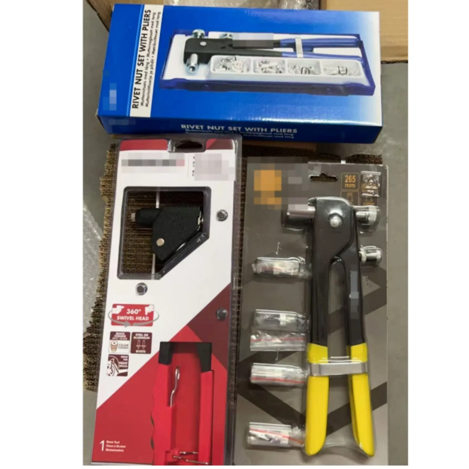 Riveter Rivet Gun Without Changing The Nozzle Hand Riveting Gun Aluminum Core Rivets of 2.4, 3.2, 4.0, 4.8mm
