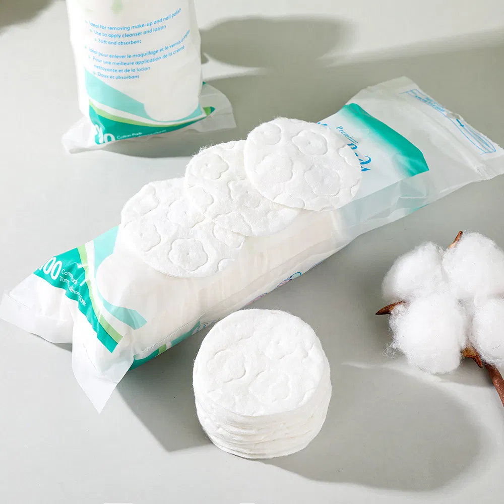 60-Count Household Cotton Pads - Soft, Lint-Free for Daily Cleansing & Facial Moisturizing