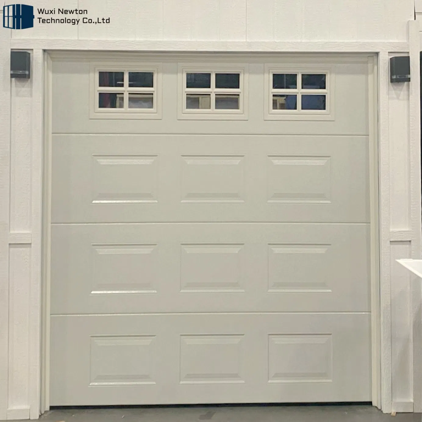 Residential Garage Doors European Style Automatic Insulated Sectional Galvanized Steel Garage Door