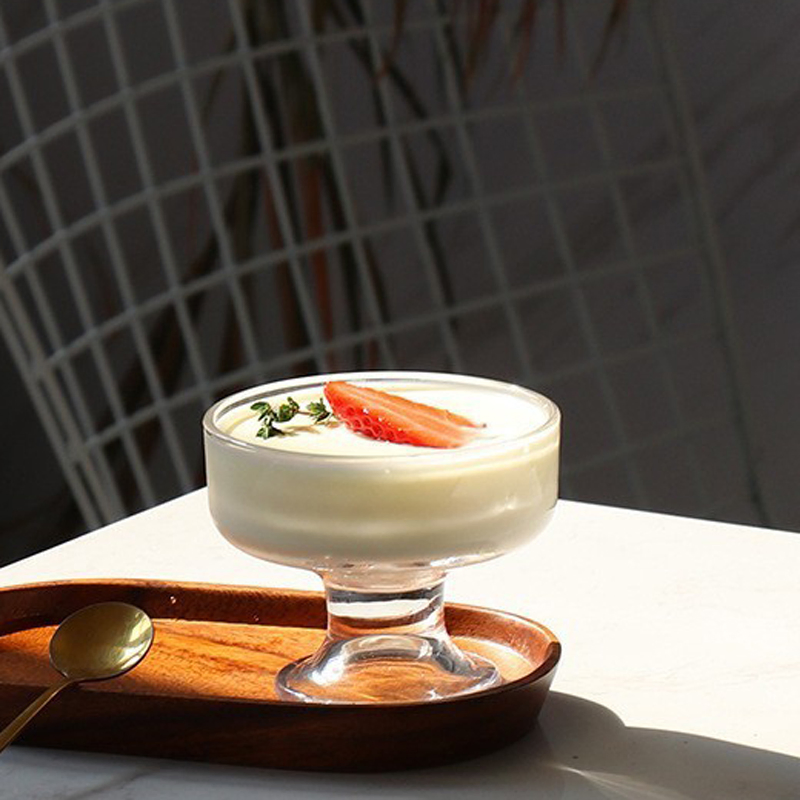 Ice Cream Cup Milkshake Pudding Mousse Dessert Bowl Simple Style Glass Cup