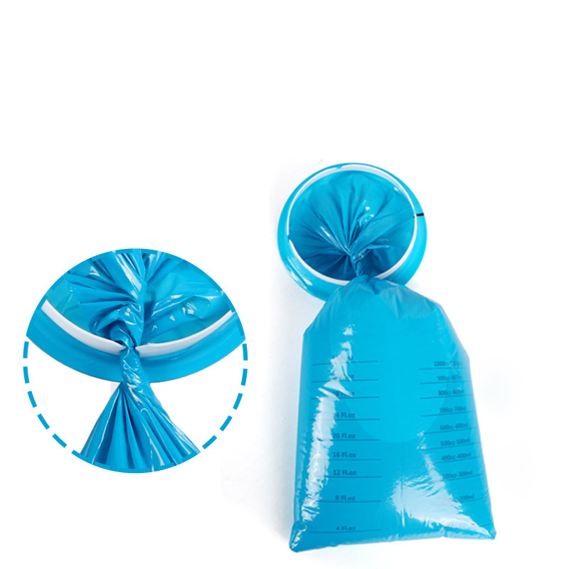 Custom Disposable Emesis Bags Blue Car Nausea Vomit Bags