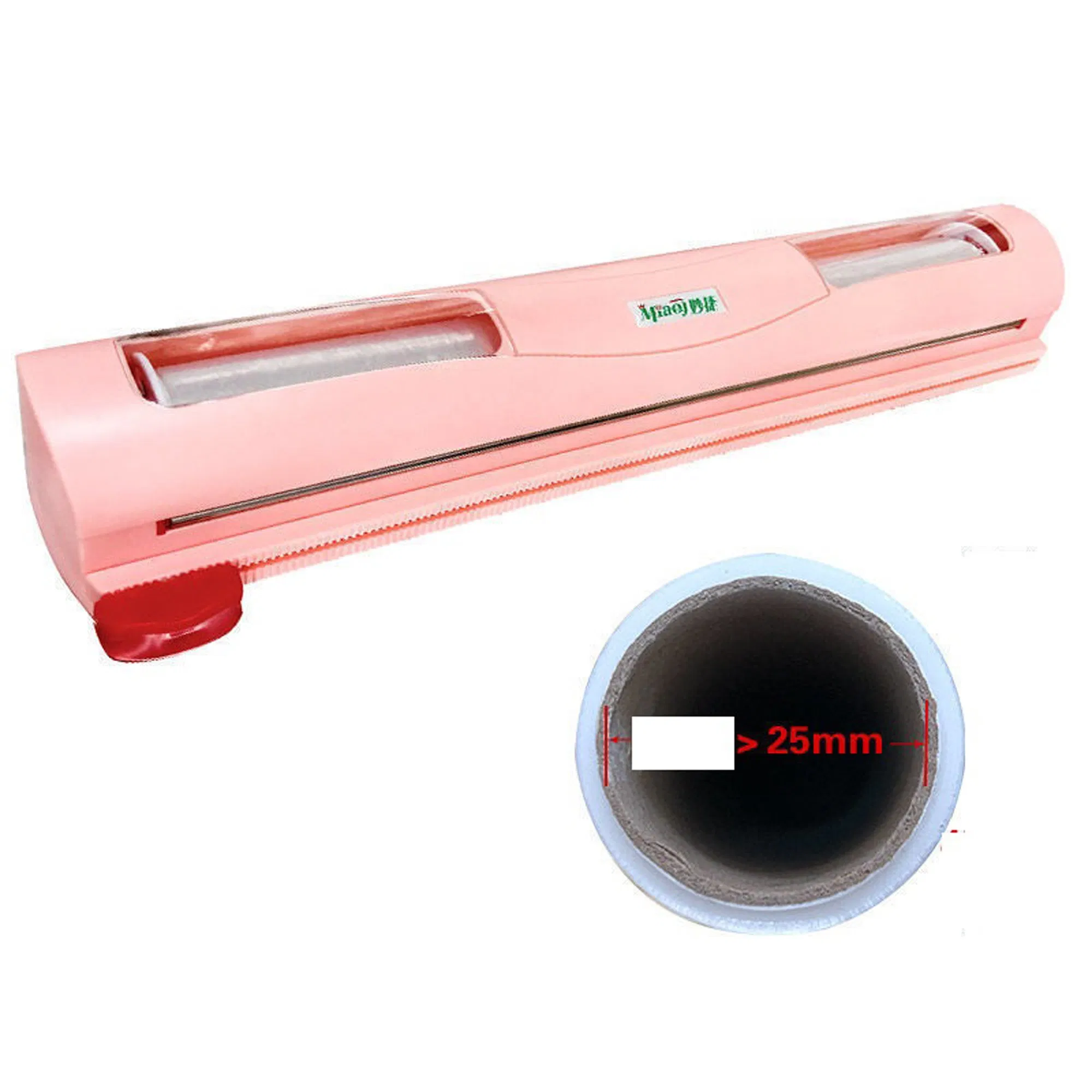 1 Roll Plastic Wrap Included Plastic Wrap Dispenser with Cutter Reusable Cling Film Dispenser