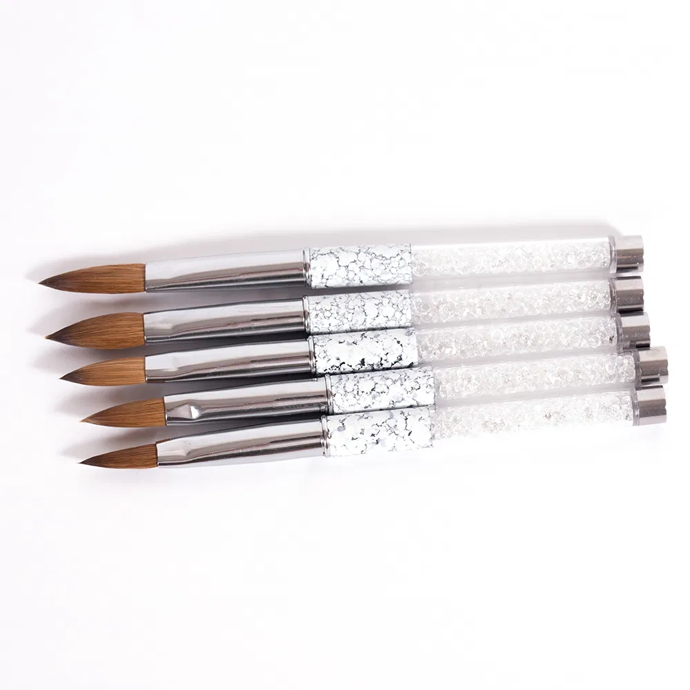 Guyo Rhinedtone Handle Marbling Kolinsky Nail Brush