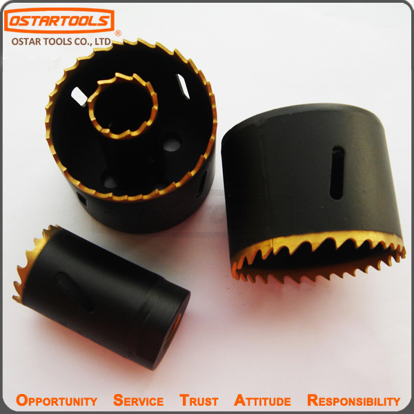 Titanium Coated HSS Bi-Metal Hole Saw with 8% Cobalt
