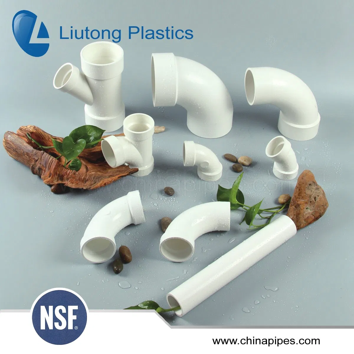 ASTM D2665 Standard Plastic (UPVC/PVC) Pipe Fittings for Dwv Drain Water with NSF/Upc (ELBOW, TEE, Y-EE, SOCKET etc.)