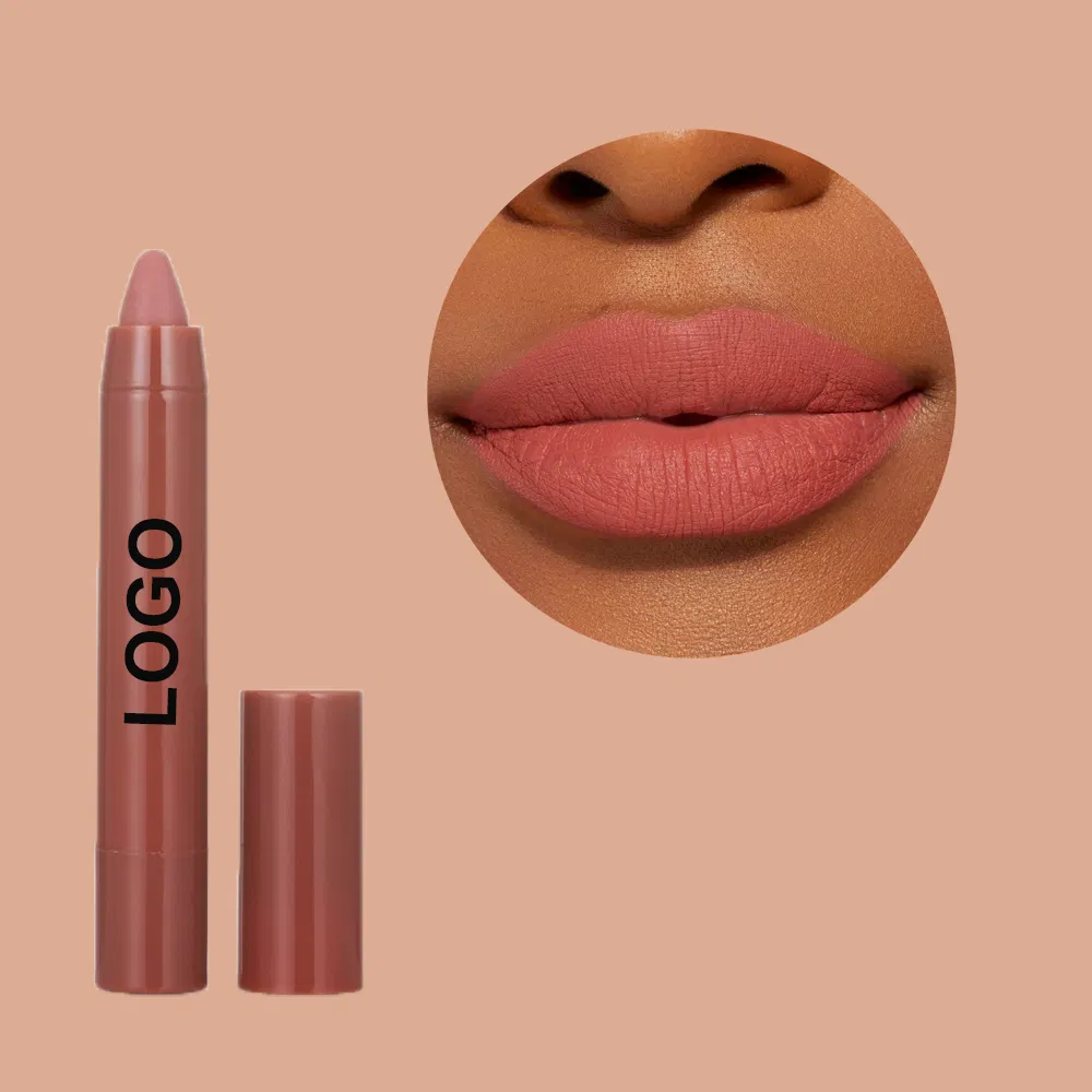 Velvet Lip Crayon Wholesale Brown Vegan Formula Nude Packaging Private Label for Beauty Suppliers
