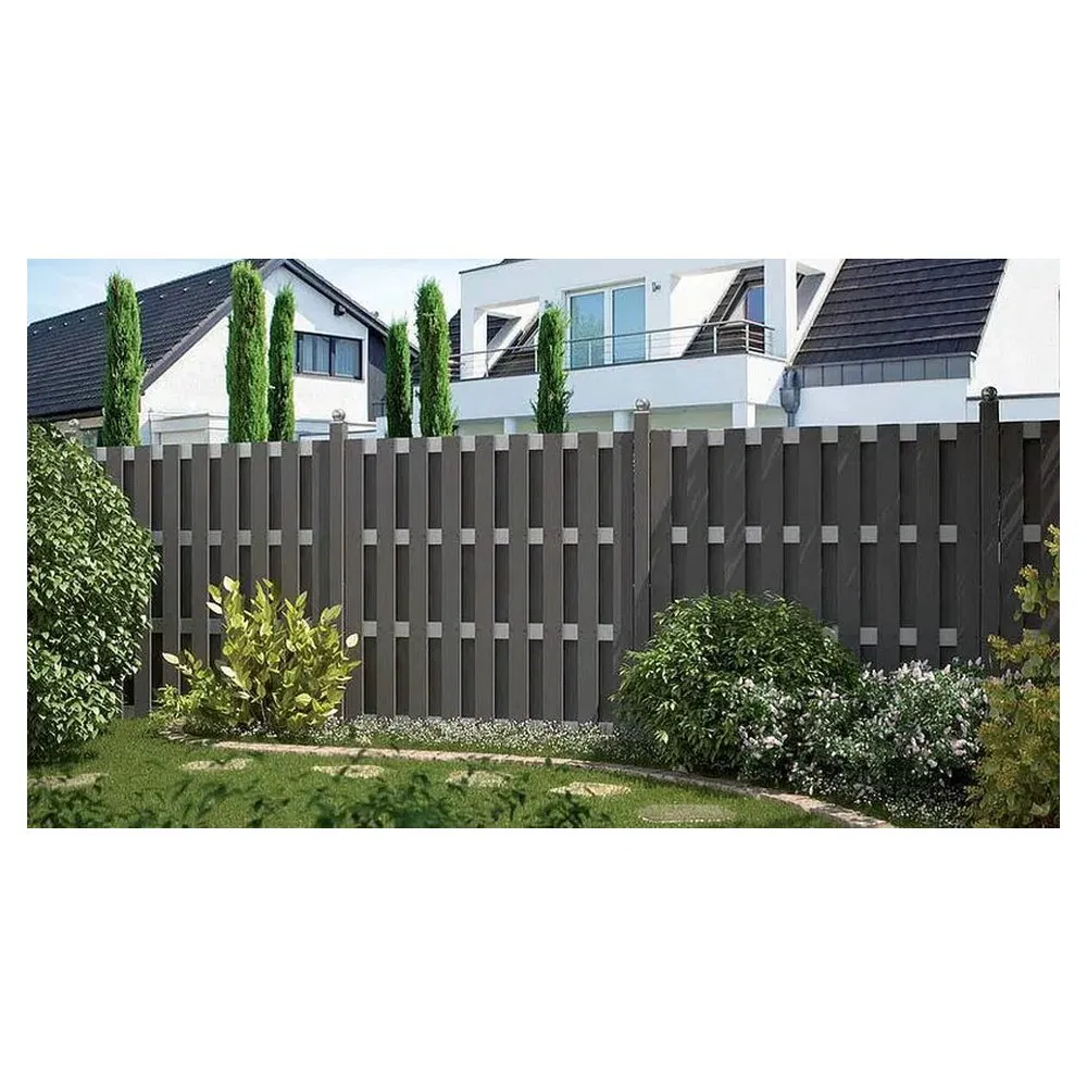 Easily Assembled Wood Plastic Waterproof Wooden Grain WPC Fence