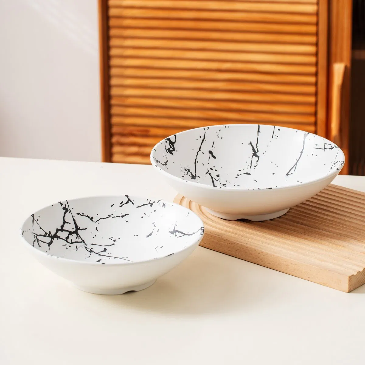 Snacks Melamine Chip and DIP Serving Platter Set Melamine Soup Bowl Round Large Chips Bowl Appetizer Serving Bowl