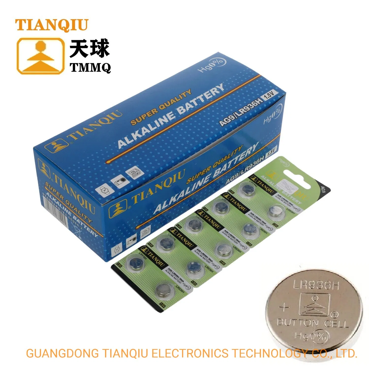 Батарейка-таблетка AG9/LR936 1.5V Tianqiu