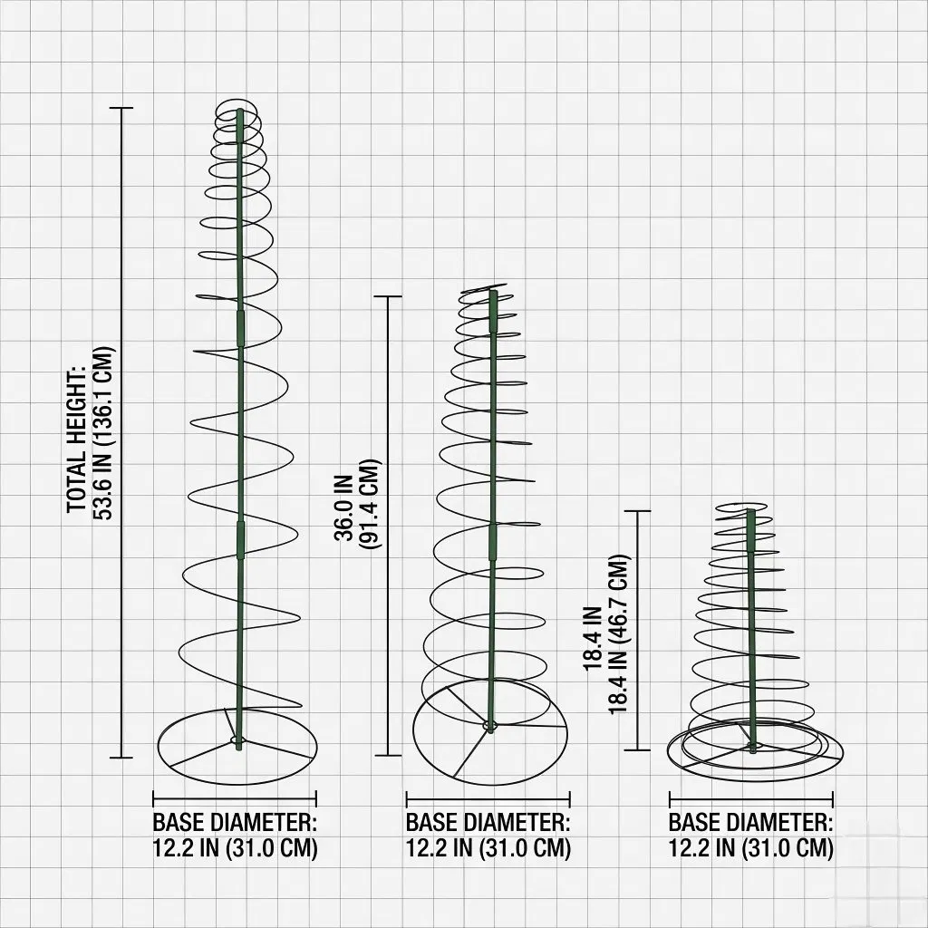 Adjustable Metal Spiral Garden Plant Support for Climbing Vines