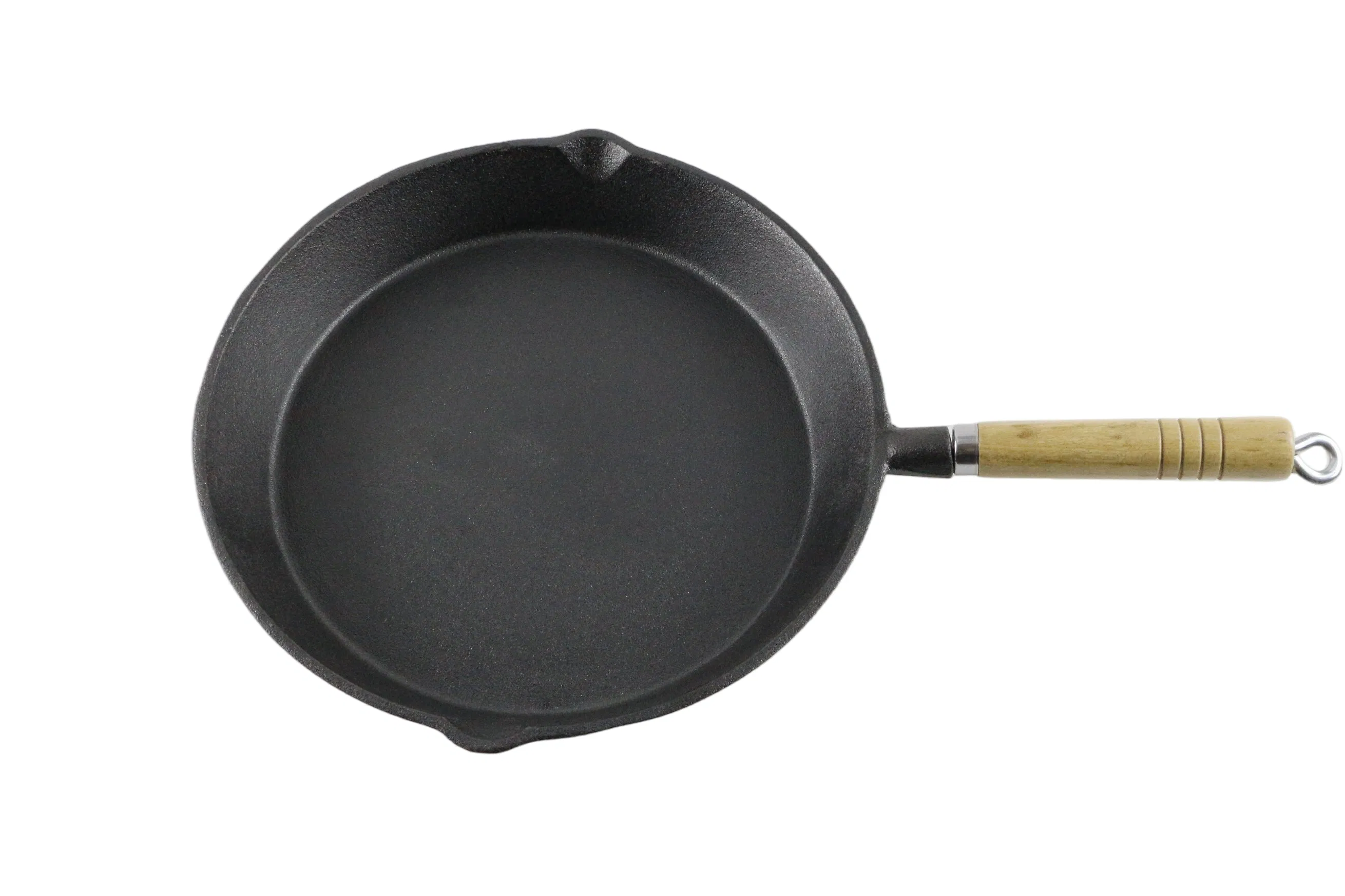 Чугунная сковорода с деревянной съемной ручкой