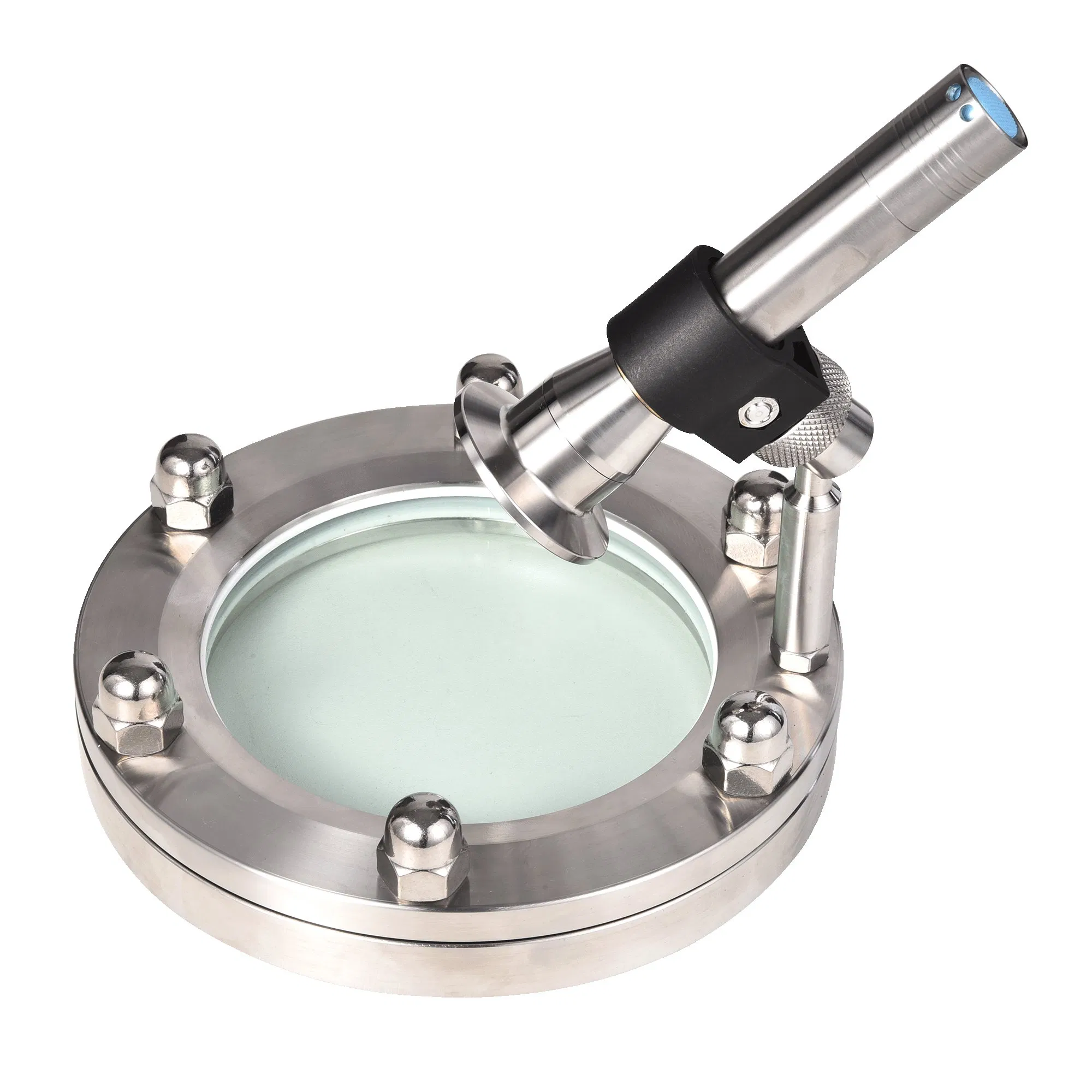 Pharmaceuticals Stainless Steel 304 316L Container Sight Glass Sanitary Flange Sight Glass with LED Light