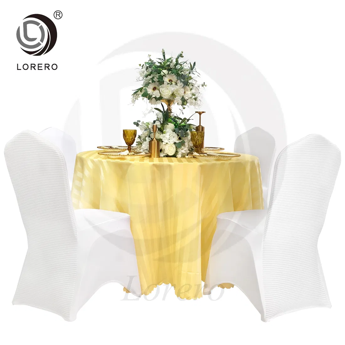 Hot Selling Round Polyester Jacquard Tablecloth Table Cover
