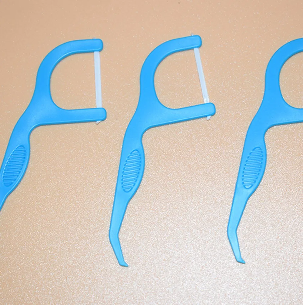 Private Label Disposable Toothpick Oral Flosser Stick Dental Floss Pick