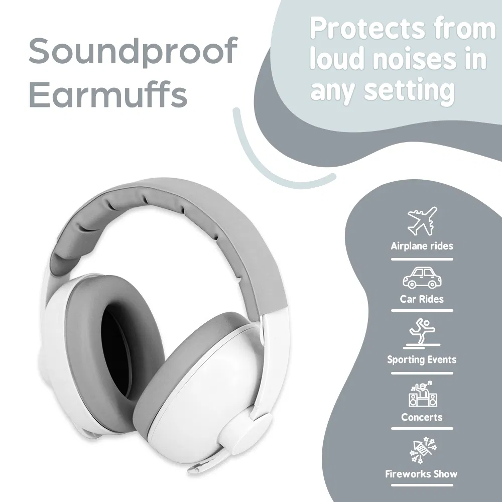 ABS Materials Kids Baby Protective Ear Muffs Safety Hearing Earmuffs for Sleep Baby Supplies