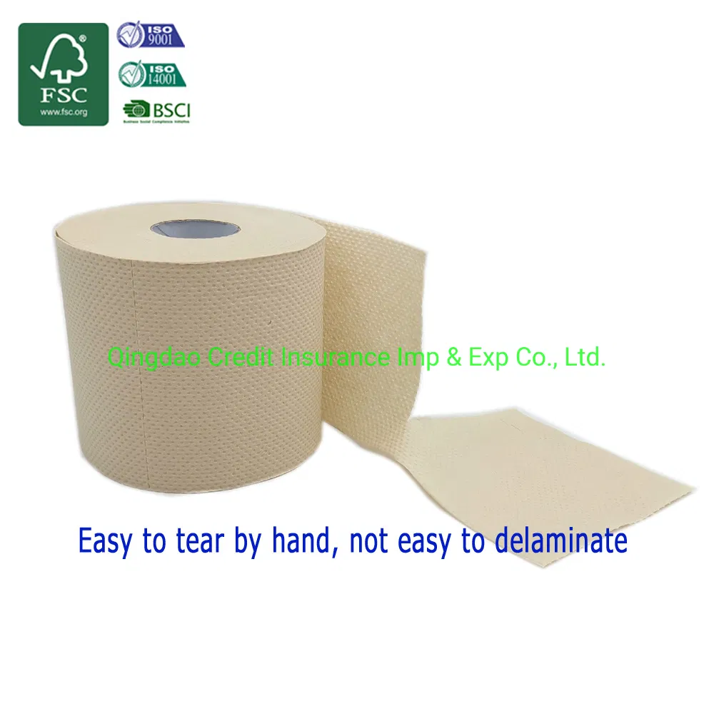 High Quality Bamboo Pulp Bleached White/Unbleached Natural Toilet Tissue Paper