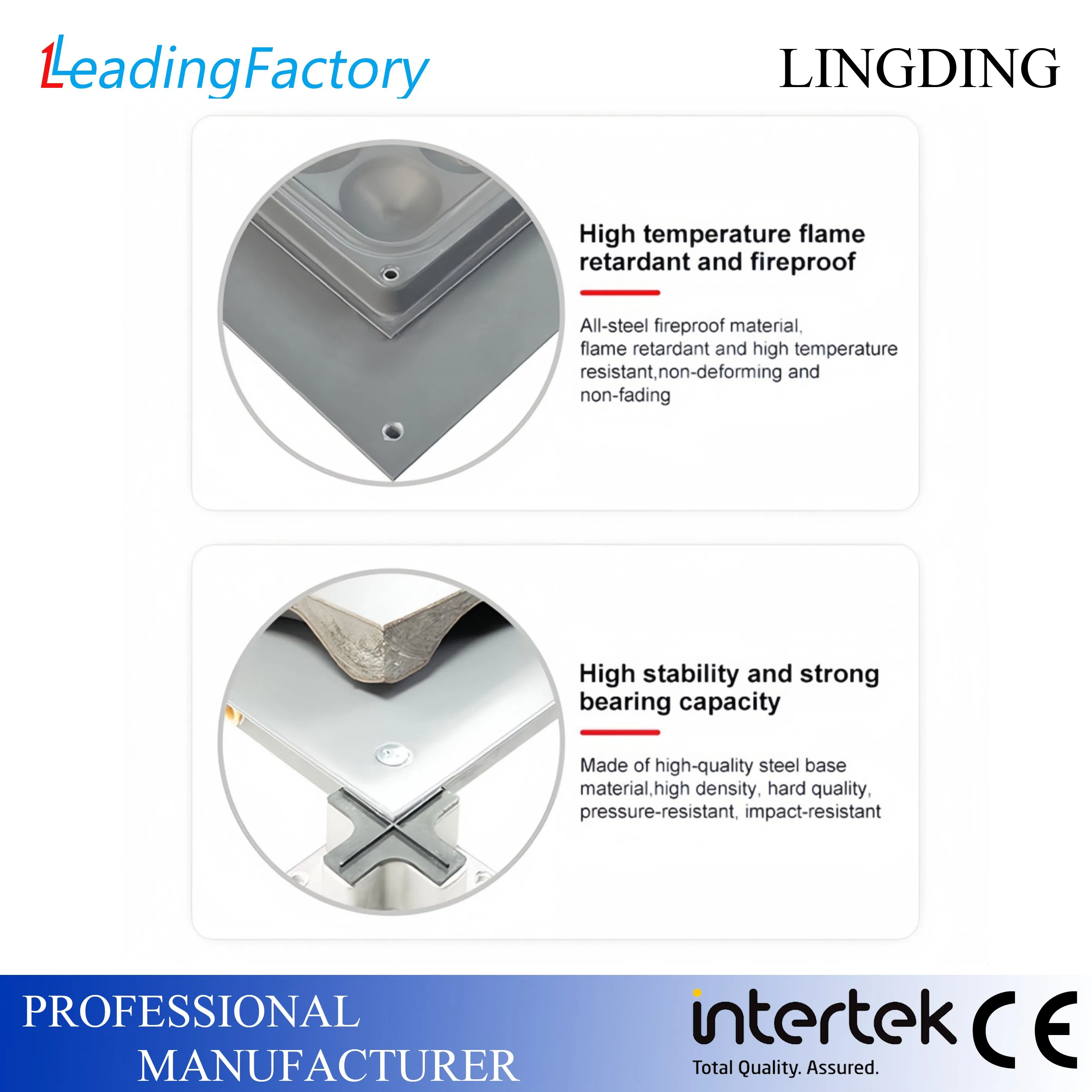 Lingding Steel Network Raised Access Floor Modern Design and Strong Load Bearing for Hotel Conference Centers Office Buildings and Casinos