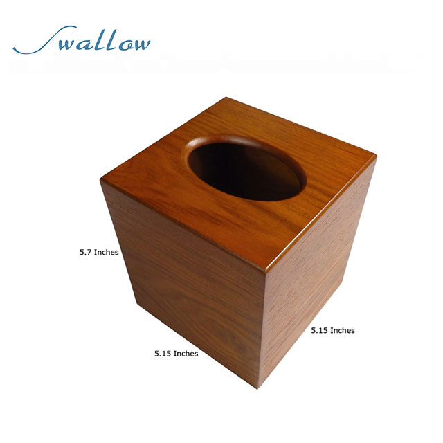 Swallow Oak Wood Boutique Facial Tissue Box Cover / Wooden Holder / Paper Dispenser