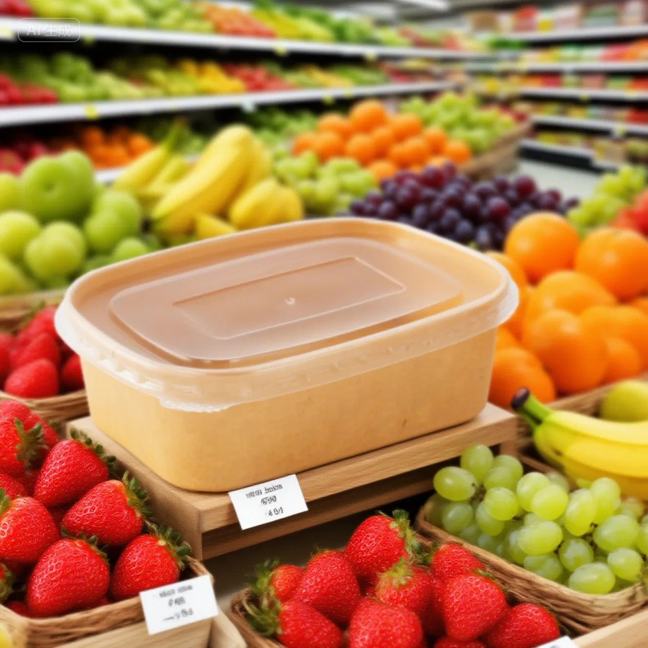 Eco-Friendly Kraft Paper Food Packaging Container Soup Container Salad