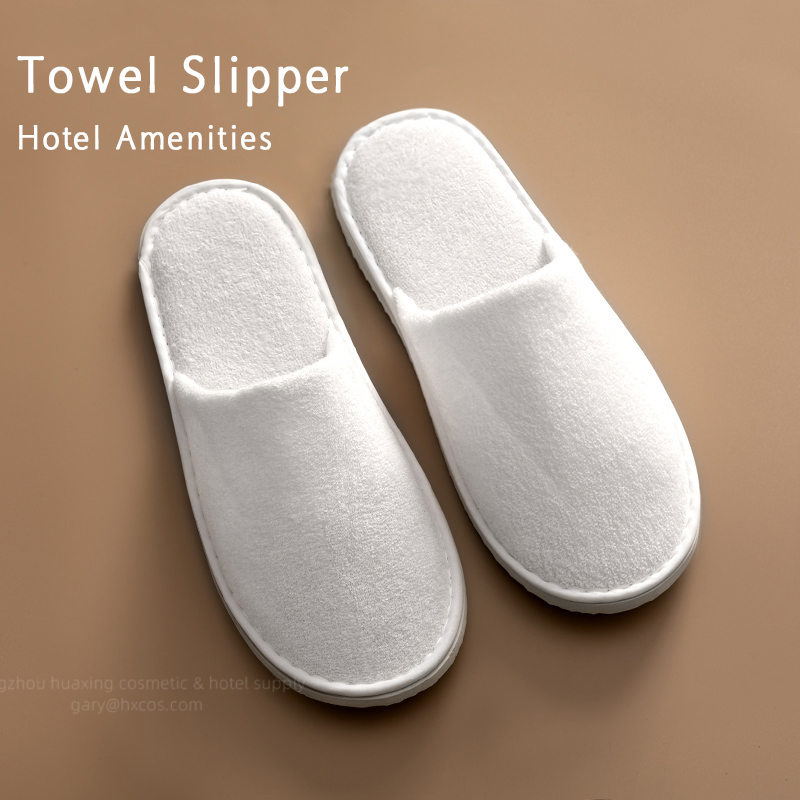 Premium Quality Cotton Towel Disposable Hotel Slipper Support Private Logo and Design