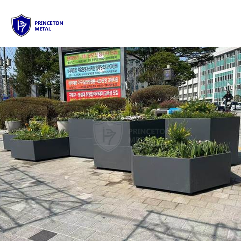 Princeton Metal Stylish DIY Type Hexagon Aluminum Planter Box for Commercial Buildings