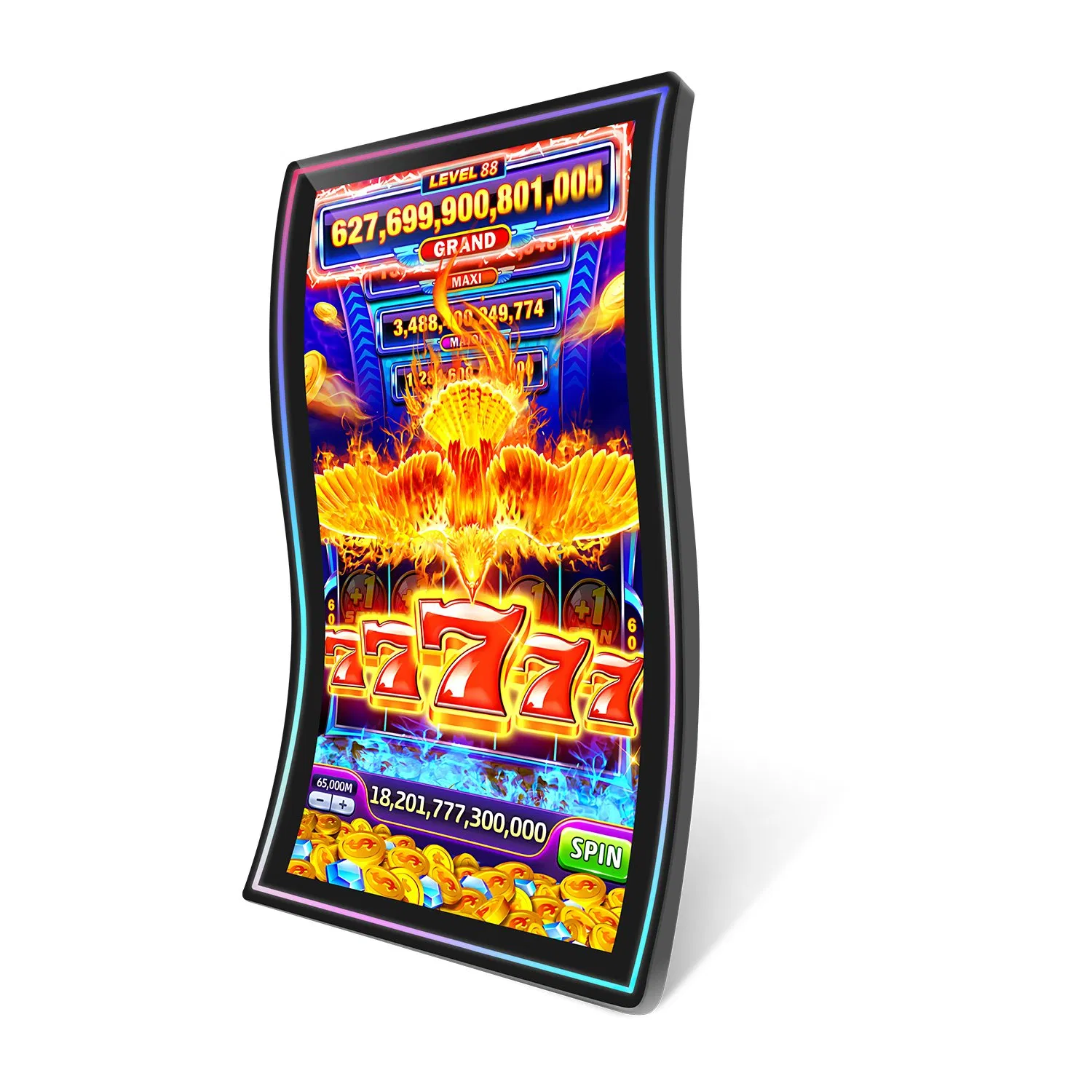 55-дюймовый S-образный 4K монитор с сенсорным экраном для игровых автоматов