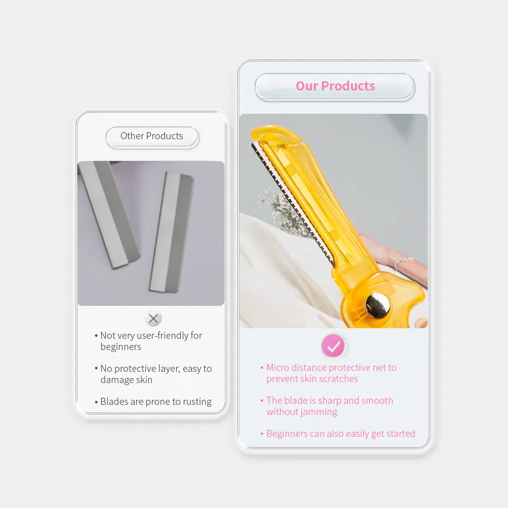 New Design Folding Paper Disposable Tool Women Facial Single Blade Safety Eyebrow Shaving Razor