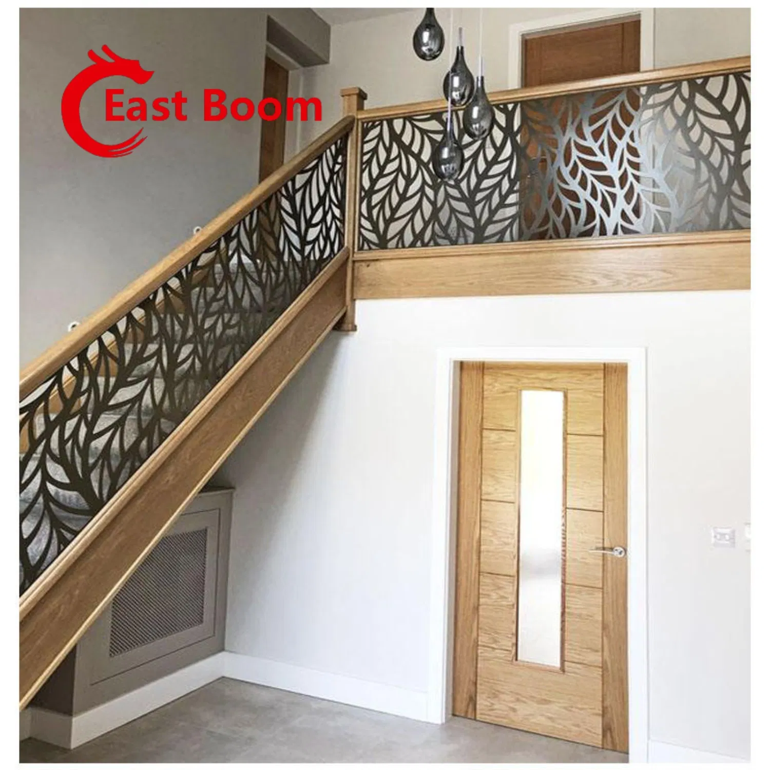 Ornate Wrought Iron Fence with Floral Patterns for Urban Park Landscape Partition and Decoration