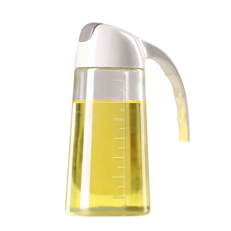 300ml Auto Flip Olive Oil Dispenser Condiment Glass Bottle
