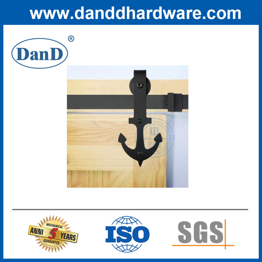 Modern Design Black Door Lock Set Slide and Barn Door Hardware