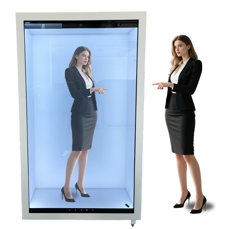 Прозрачный 3D голографический LCD-витрина 86 дюймов с ИИ и сенсорным экраном