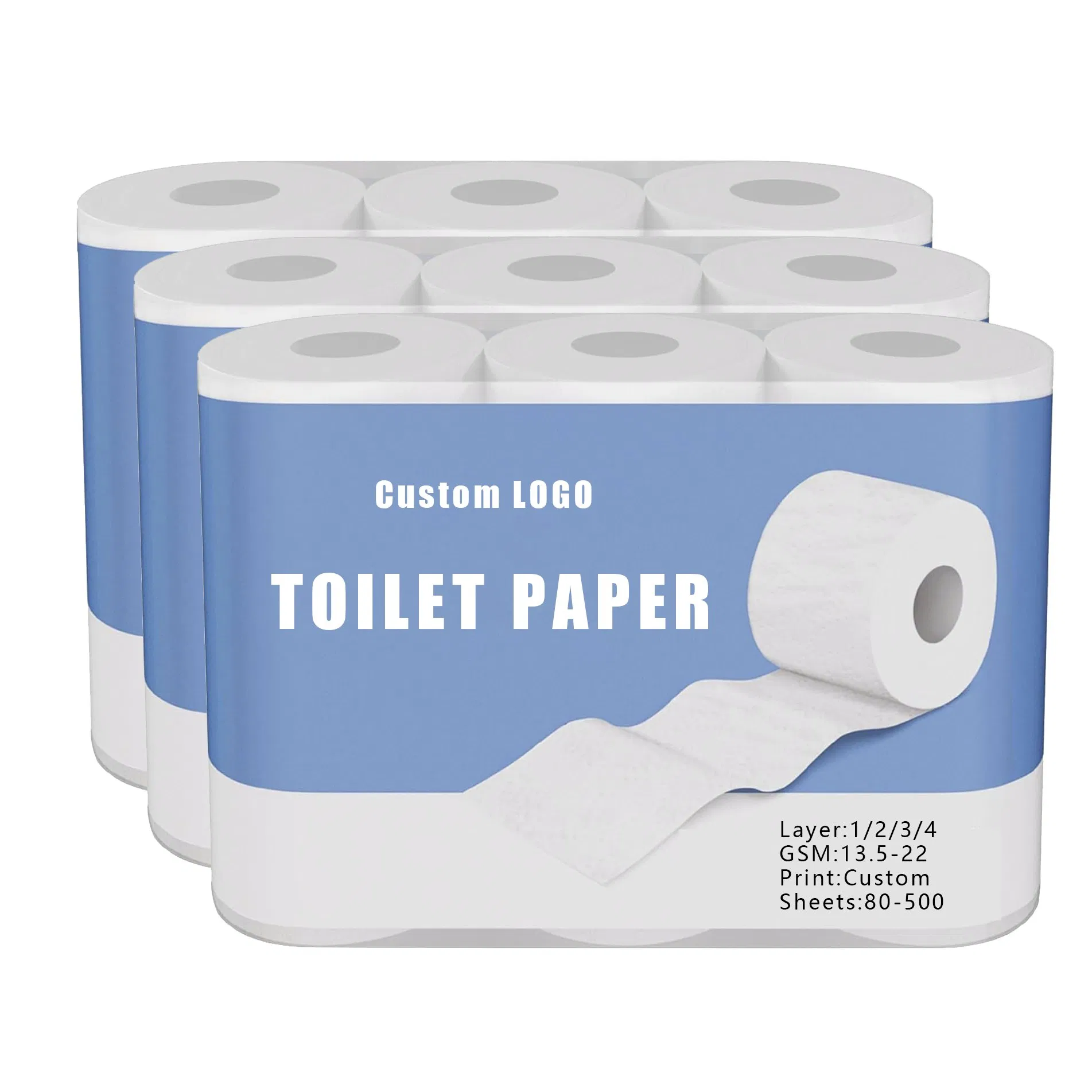 Organic Pure Wood Pulp Toilet Tissue OEM Toilet Paper to USA