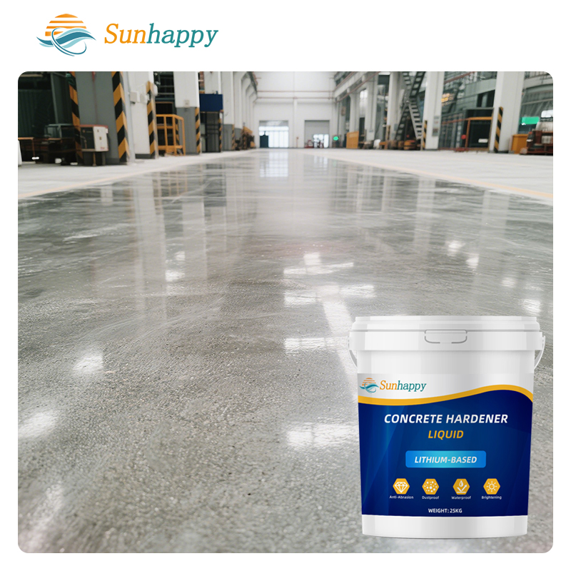 Rapid Penetration Cement Based Curing Agent High Density Waterproof Non Slip Clear Liquid Concrete Floor Hardener