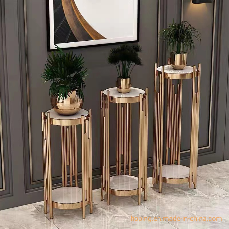 Wedding Flower Stand Arrangement Table Centerpiece Metal Gold Plating Geometric Road Lead for Party