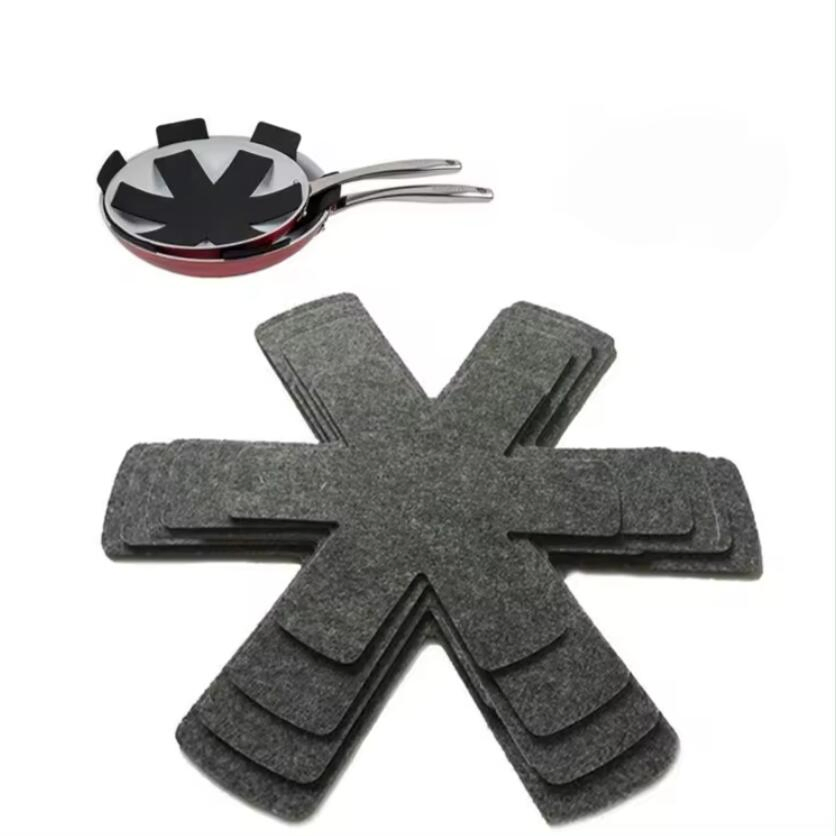 Dishes Saver Recycled Tablemat Bakeware Mats Hot Pad Separators for Stacking Durable Cooking Felt Pot and Pan Protectors