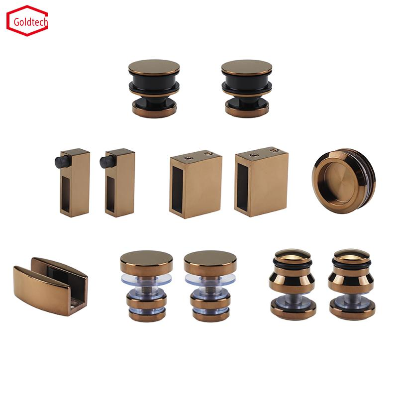 Modern Hotel Frameless Glass Shower System Shower Sliding Door Kit