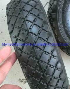 3.00-4 3.50-4 Pneumatic Rubber Wheel with Steel Rim Used for Hand Trolley and Tool Cart, Garden Carts
