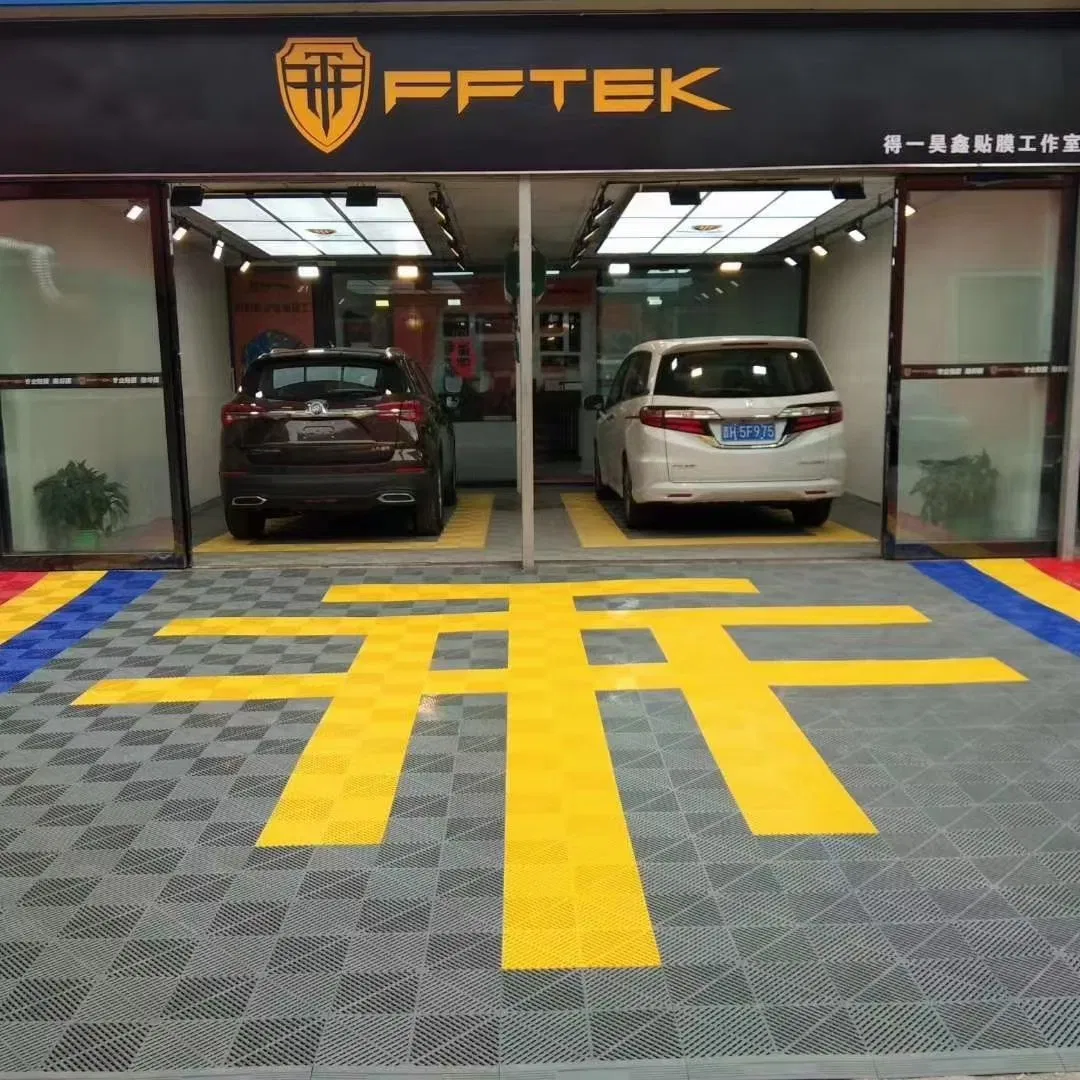 Stain Resistant Garage Floor Tile Set Easy to Clean Long Lasting Durable Modular Interlocking Tiles