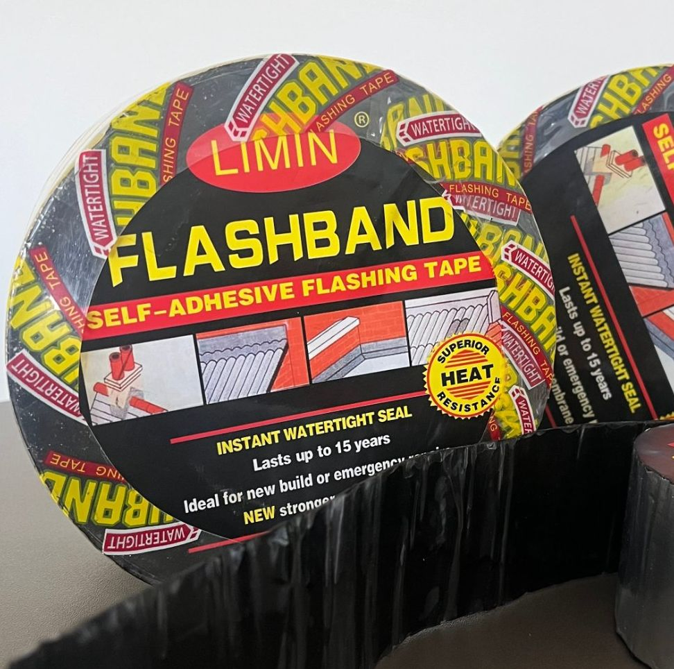 Self Adhesive Bitumen / Asphalt Aluminum Foil Flash Band Roofing Waterproof Tape