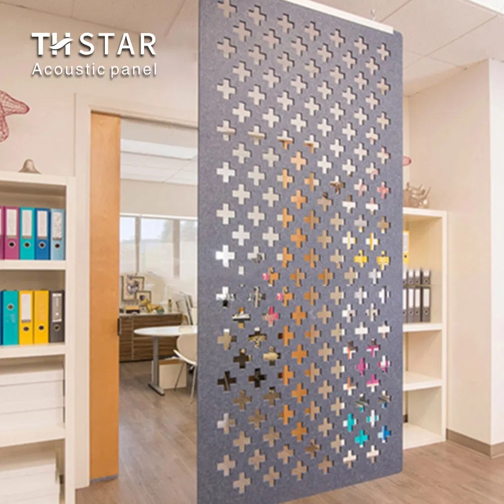 Euroyal Customized Sound Insulation Polyester Fiber Acoustic Slat Wood Veneer Acoustic Panel
